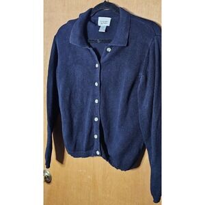 Christopher & Banks size Small Women’s Blue Cardigan Sweater Y2K